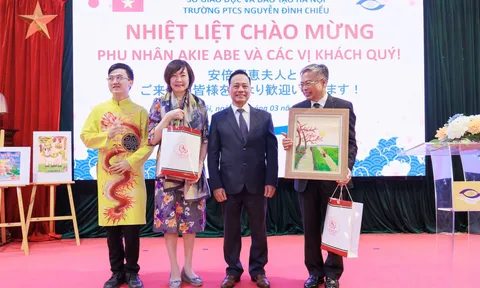 Trường PTCS Nguyễn Đình Chiểu Hà Nội vinh dự đón tiếp bà Akie Abe phu nhân cố Thủ tướng Nhật Bản Shinzo Abe
